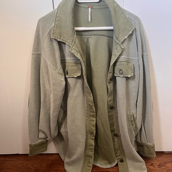 Free people ruby button down oversized jacket - Picture 3 of 7